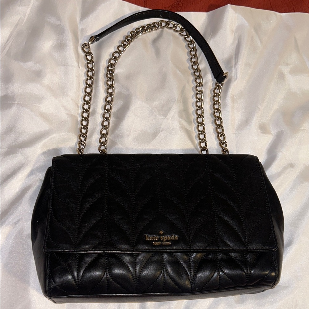 Kate Spade Black Quilted Chain Shoulder Bag
